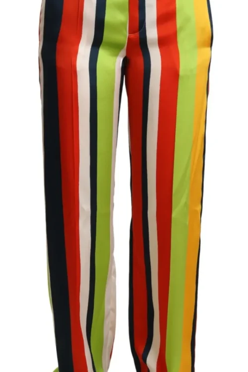 Dsquared² Multicolor Striped Mid Waist Straight Pants