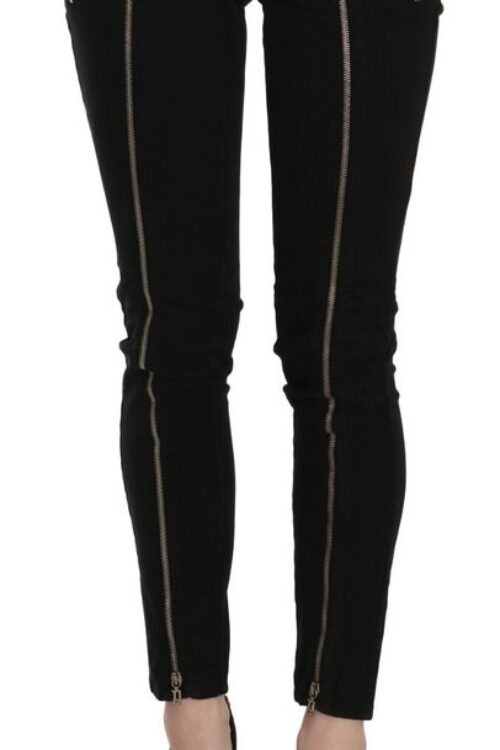 Dolce & Gabbana Chic Black Low Waist Slim Fit Skinny Jeans