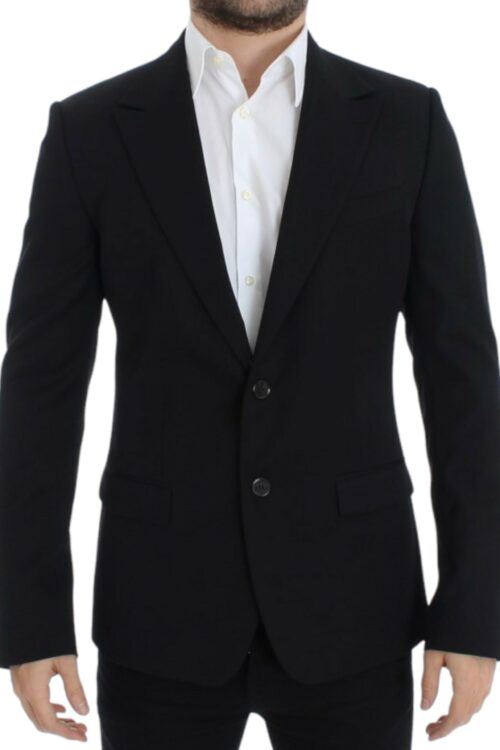 Dolce & Gabbana Elegant Slim Fit Black Wool Blazer