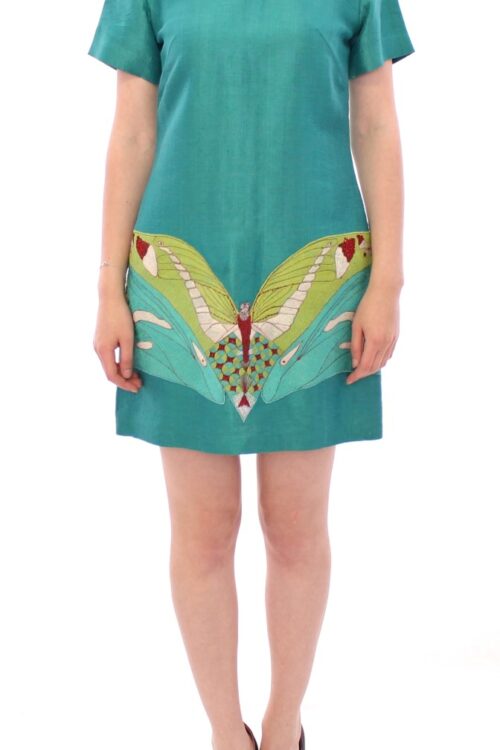 Lanre Da Silva Ajayi Elegant Embroidered Green Mini Dress