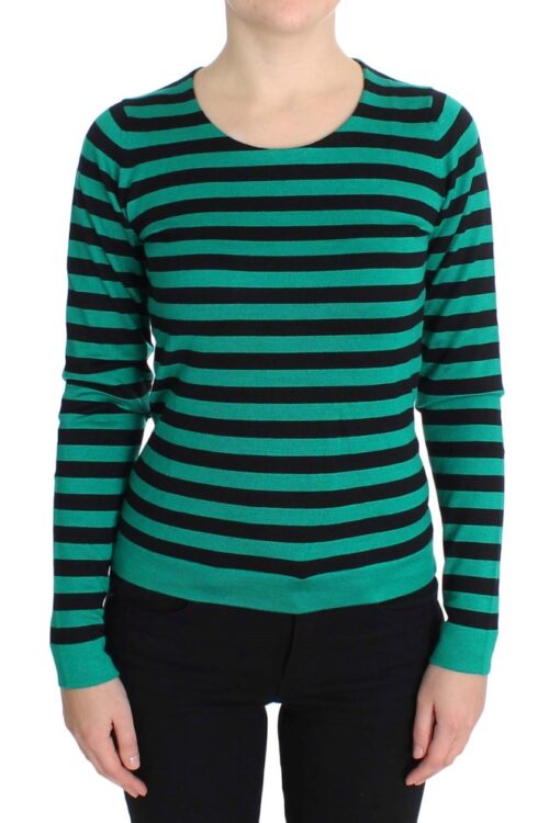 Dolce & Gabbana Elegant Striped Cashmere Silk Sweater