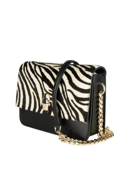 Cavalli Class Black And White  Shoulder Bag