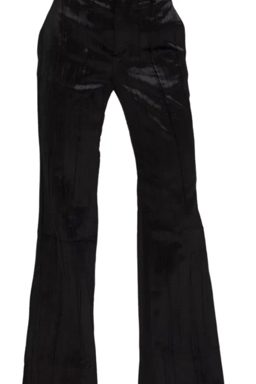 Dsquared² Black Viscose Super Flare High Waist Pants