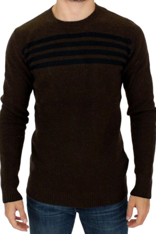 Costume National Elegant Crewneck Striped Sweater Pullover