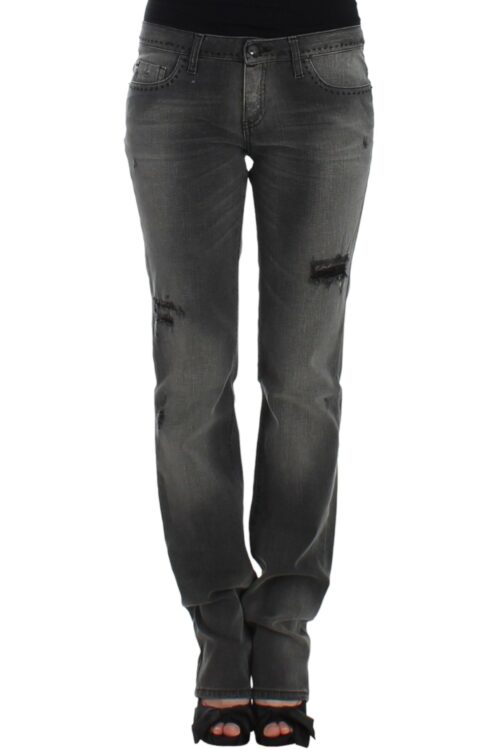Costume National Chic Gray Straight Leg Denim Delight