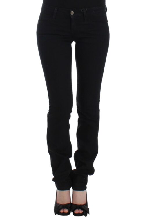 Costume National Elegant Black Straight Leg Jeans