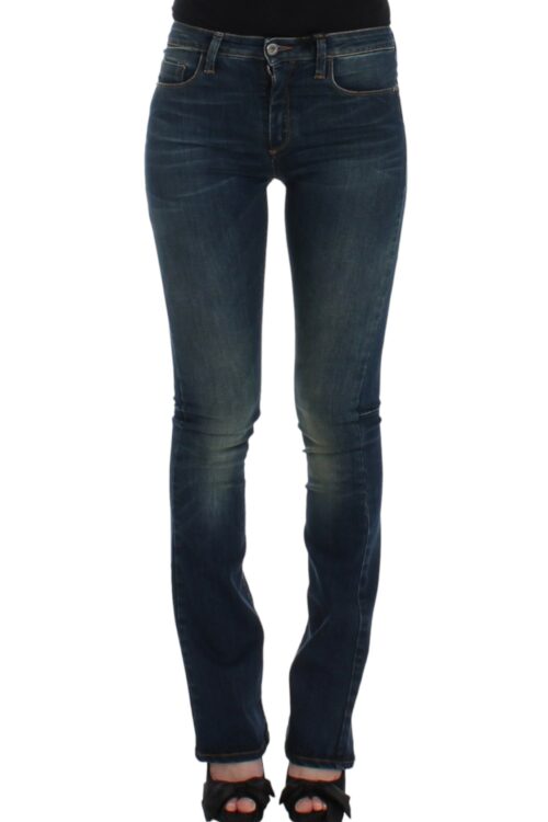 Costume National Chic Blue Straight Leg Designer Jeans