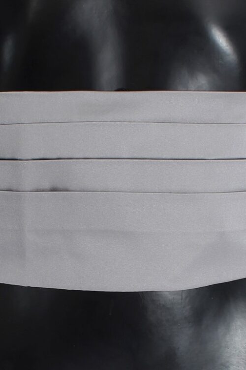 Dolce & Gabbana Elegant Silk Gray Cummerbund