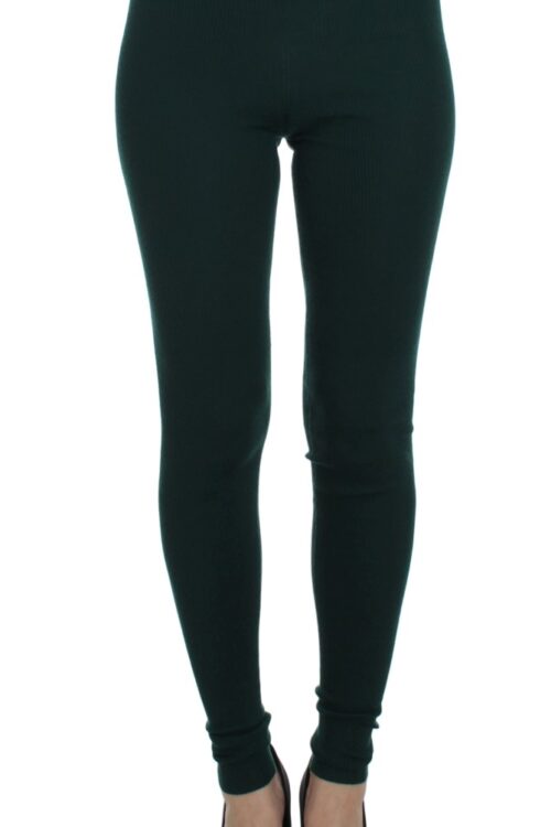 Dolce & Gabbana Emerald Treasure High Waist Cashmere Pants
