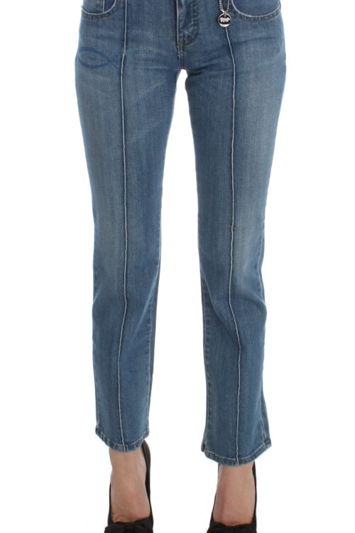Costume National Chic Slim Fit Blue Jeans for the Modern Woman