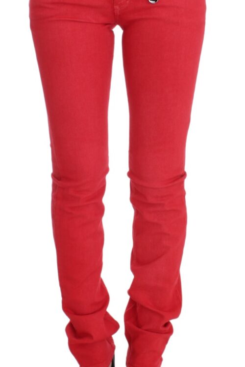 Costume National Chic Red Slim Fit Jeans