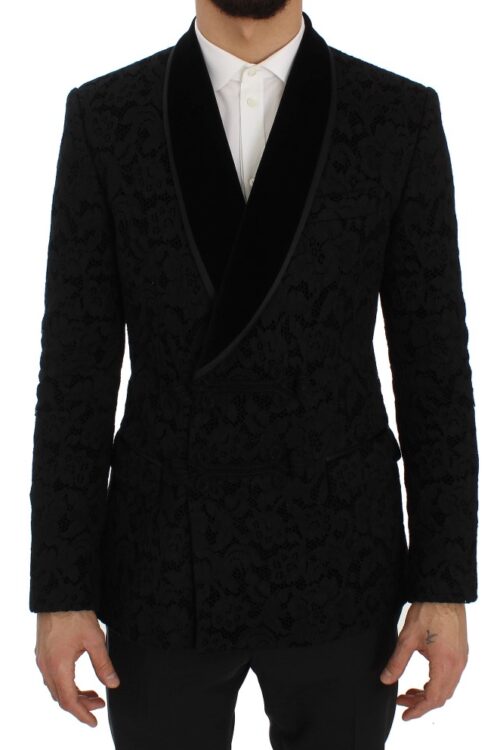 Dolce & Gabbana Elegant Slim Fit Black Silk-Blend Blazer