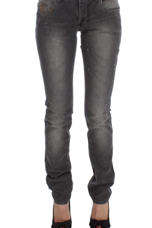 John Galliano Elegant Slim Fit Gray Wash Jeans