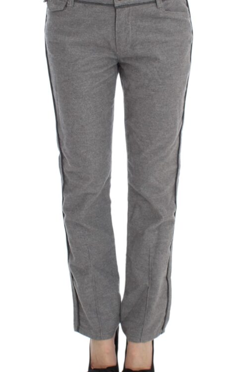 Ermanno Scervino Chic Gray Casual Cotton Pants