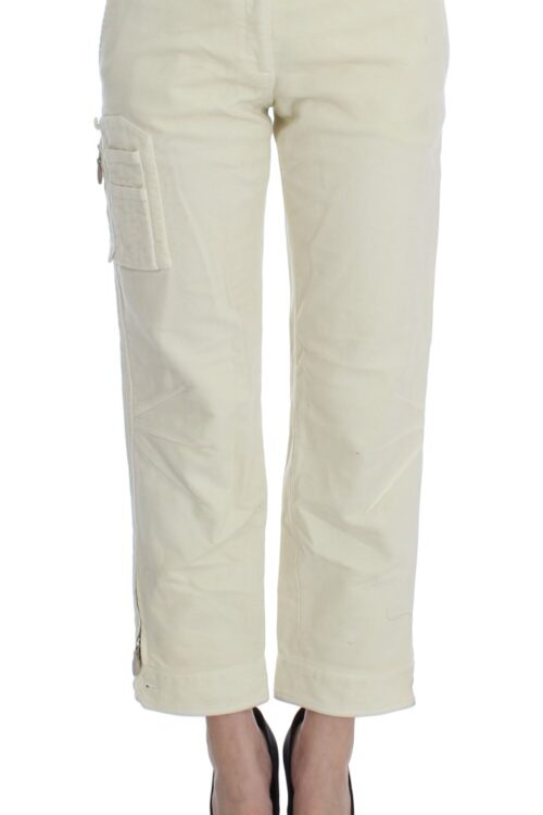 Ermanno Scervino Beige Capri Cropped Chic Pants