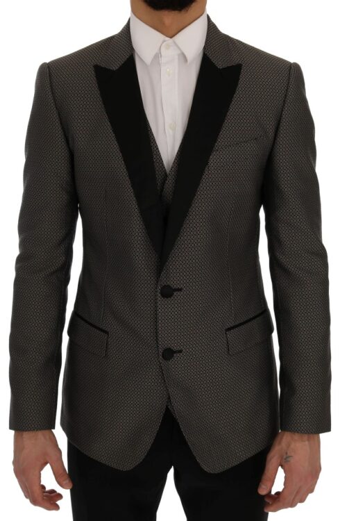 Dolce & Gabbana Multicolor Patterned Slim Fit Blazer