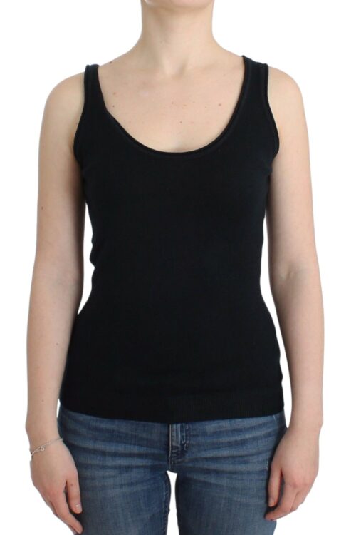 Ermanno Scervino Elegant Black Cashmere Knit Top
