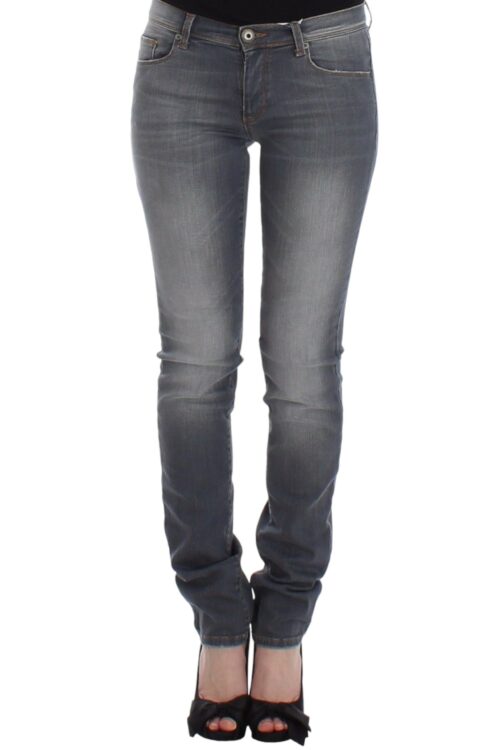 Ermanno Scervino Chic Gray Slim-Fit Skinny Jeans
