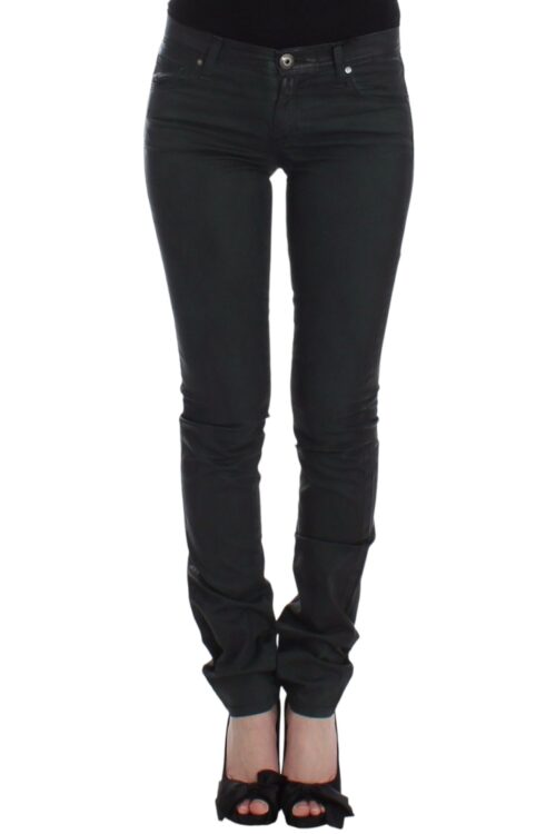Ermanno Scervino Elegant Dark Green Slim Fit Jeans