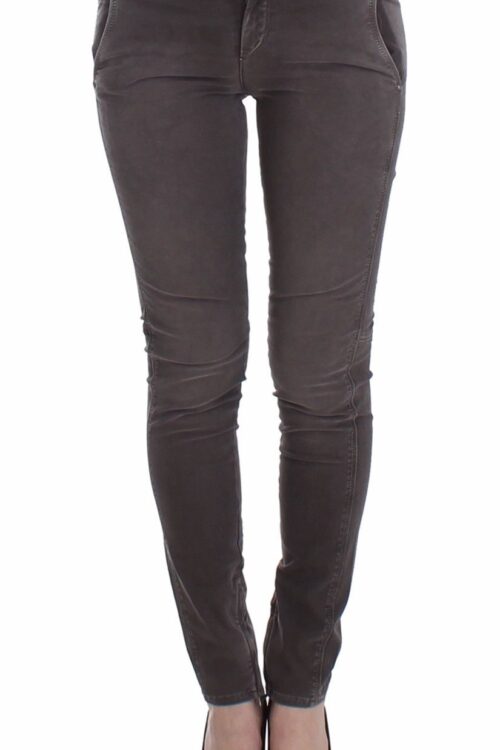 Ermanno Scervino Chic Gray Slim Leg Jeans – Elegance Meets Comfort
