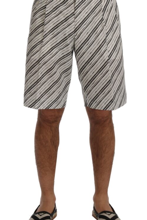 Dolce & Gabbana Elegant Striped Cotton-Linen Shorts