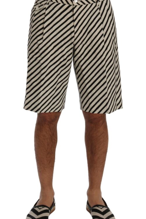 Dolce & Gabbana Striped Hemp Casual Shorts