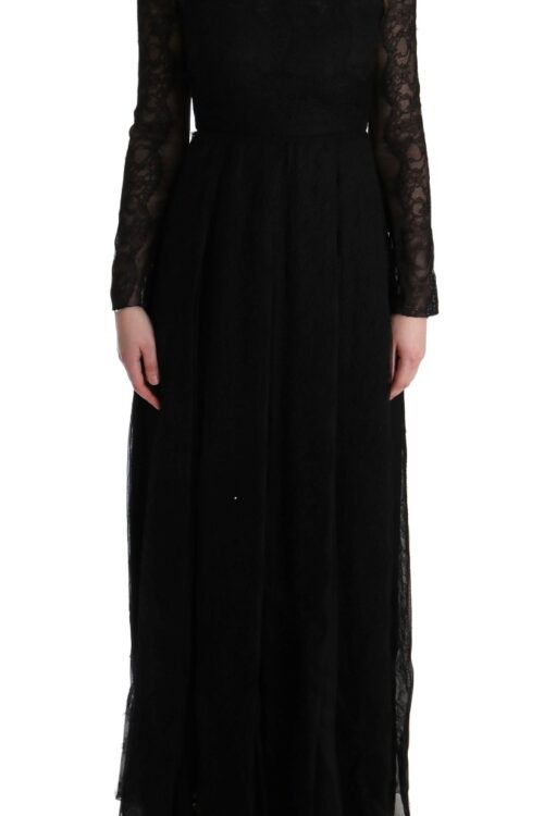 Dolce & Gabbana Elegant Black Sheath Long Sleeve Dress