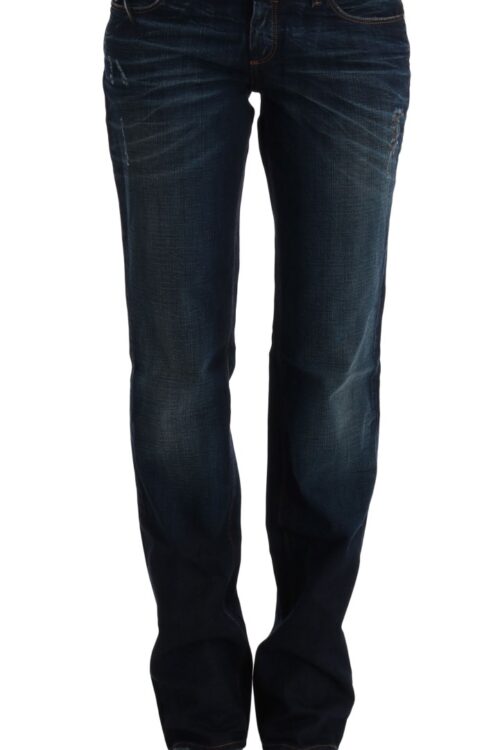 Costume National Elegant Blue Regular Fit Cotton Jeans