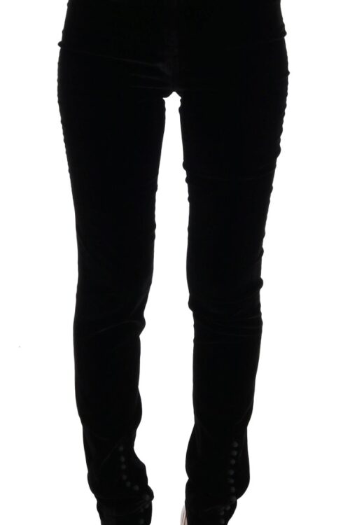 Ermanno Scervino Sleek High-Waist Black Trousers