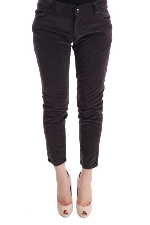 Ermanno Scervino Chic Brown Capri Cropped Cotton Pants