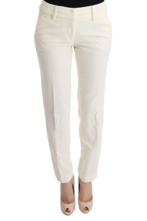 Ermanno Scervino Chic White Regular Fit Pants