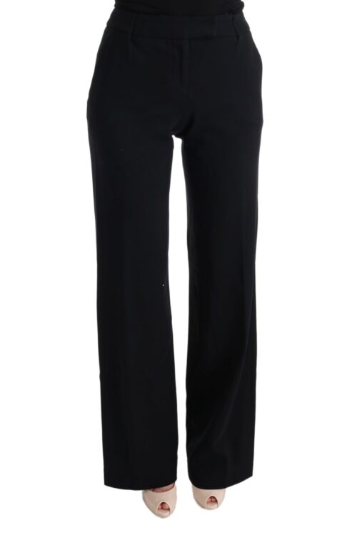 Ermanno Scervino Chic Black Bootcut Formal Pants