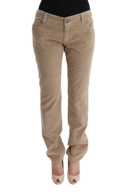 Ermanno Scervino Beige Regular Fit Luxe Trousers