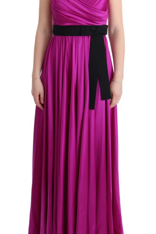 Dolce & Gabbana Elegant Pink Silk Gown Dress