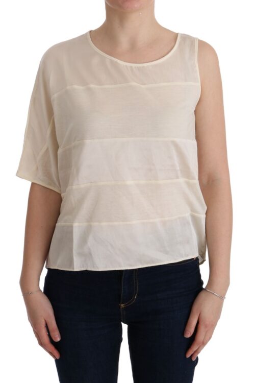 Costume National Beige Sleeveless Modal Top – Elevated Basics