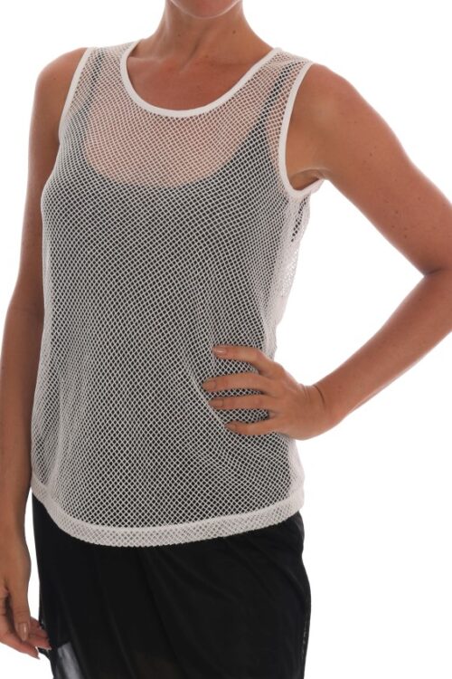 Dolce & Gabbana Sleeveless Transparent Net Tank Top