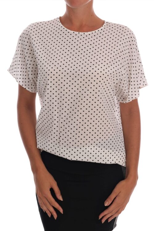 Dolce & Gabbana Chic Polka Dot Silk Blouse