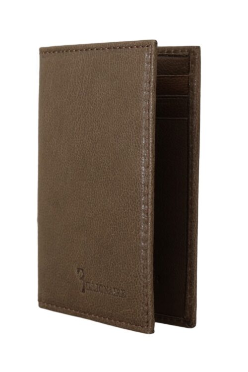 Billionaire Italian Couture Elegant Leather Men’s Wallet in Brown