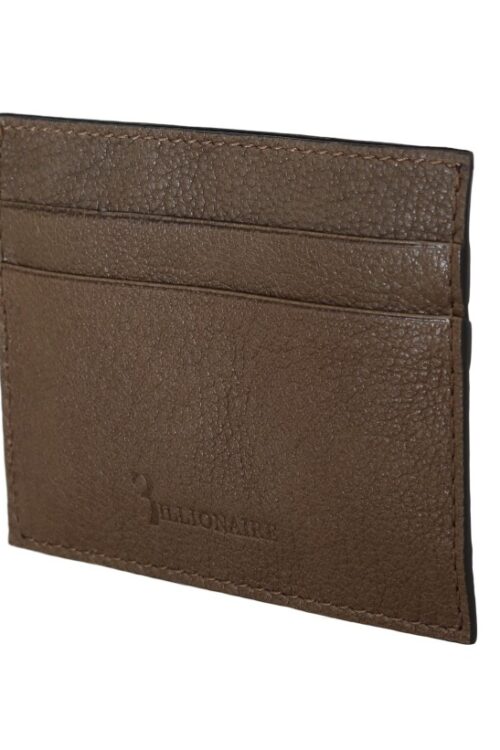 Billionaire Italian Couture Elegant Turtledove Leather Men’s Wallet