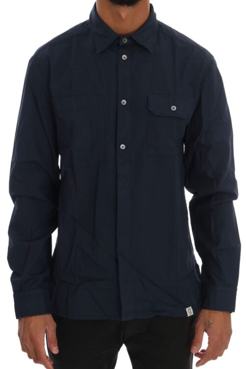 John Galliano Elegant Blue Cotton Casual Shirt