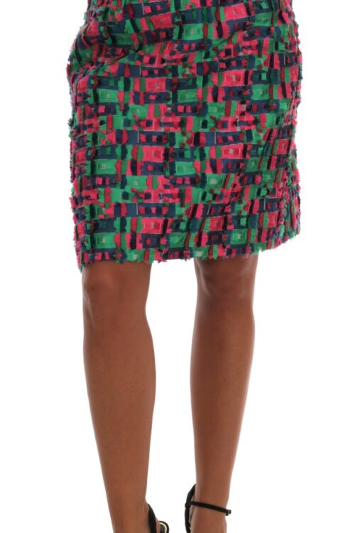 Dolce & Gabbana Elegant Jacquard High Waist Pencil Skirt