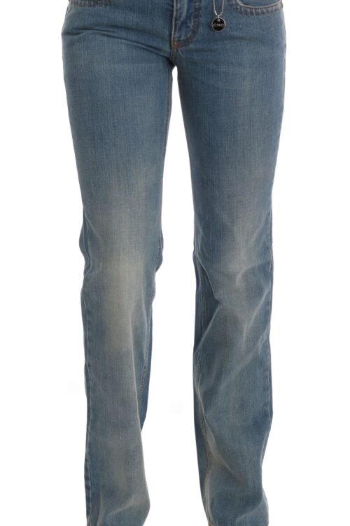 Costume National Chic Classic Fit Straight Blue Jeans