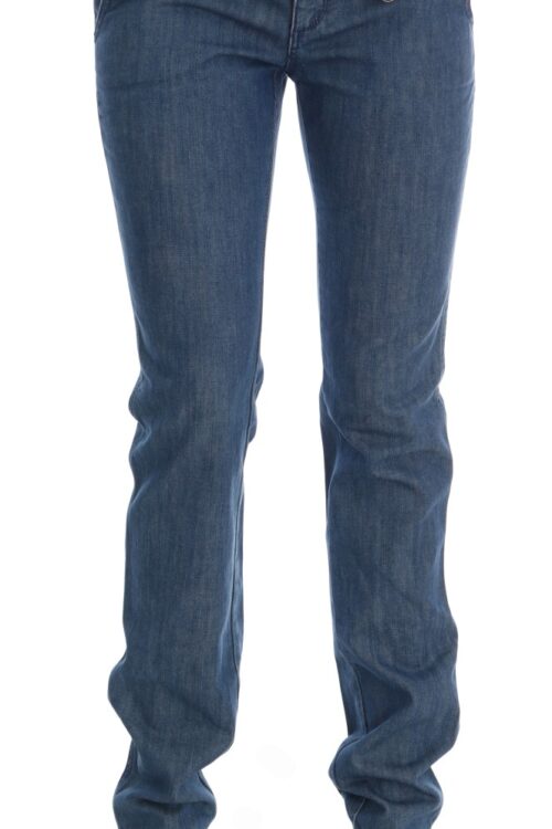Costume National Super Slim Blue Wash Cotton Jeans