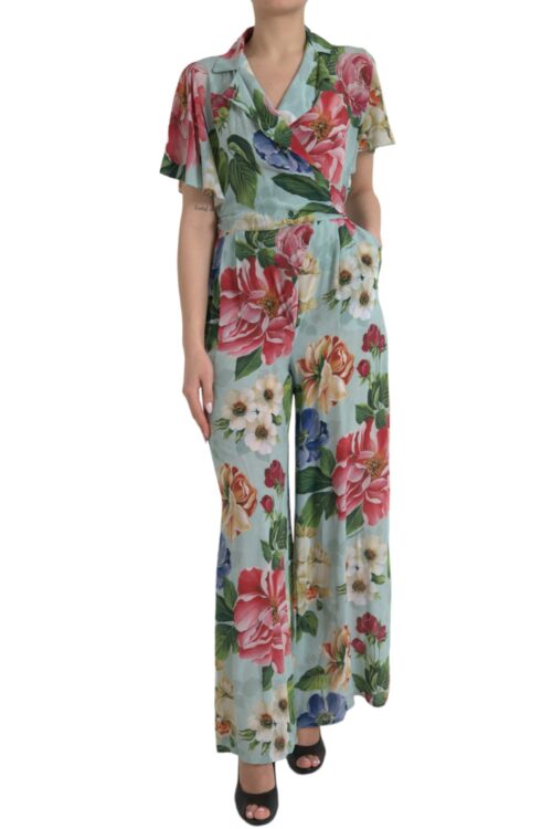 Dolce & Gabbana Elegant Floral Silk Crepe Jumpsuit