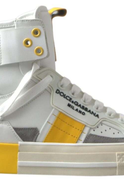 Dolce & Gabbana High-Top Perforated Leather Sneakers