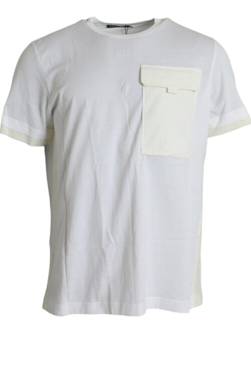 Dolce & Gabbana Elegant White Crew Neck Cotton Tee