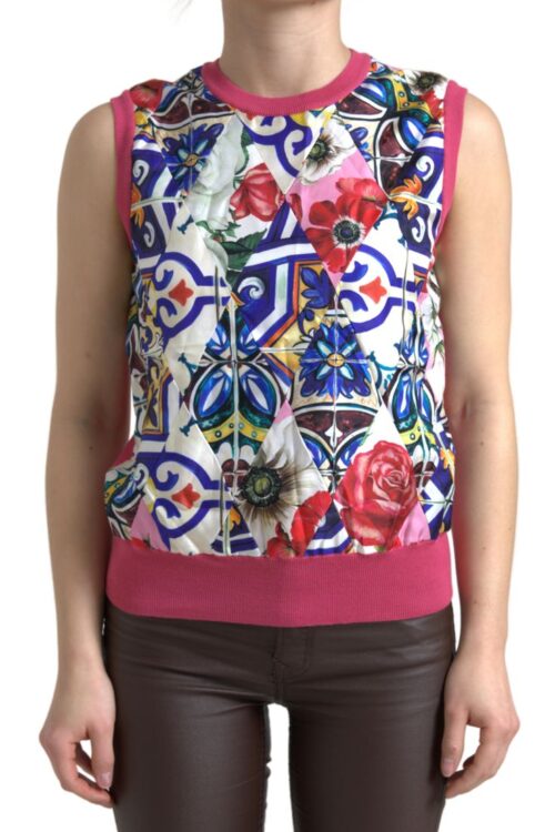 Dolce & Gabbana Elegant Cashmere-Silk Blend Crew Neck Top