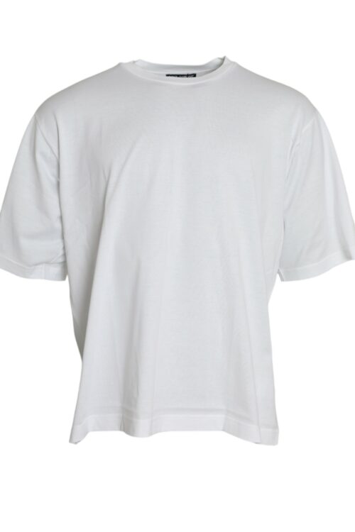 Dolce & Gabbana Elegant White Crew Neck Luxury Tee