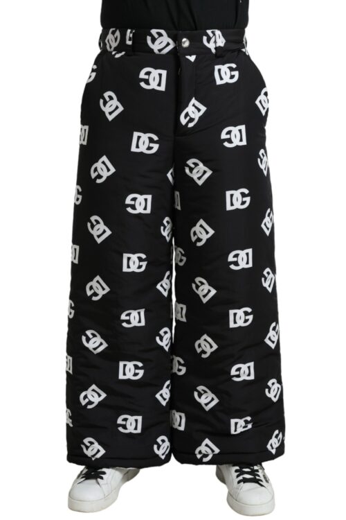Dolce & Gabbana Elegant Wide Leg Signature Print Pants