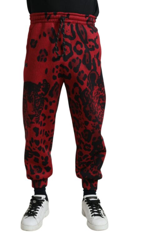 Dolce & Gabbana Elegant Leopard Print Joggers